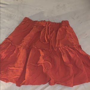 Orange Flowing Skirt